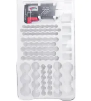 Organizer storage case for batteries and accumulators Battery Master AND584 with tester BT-168 for 93 pcs, Plastic case box with hinged lid