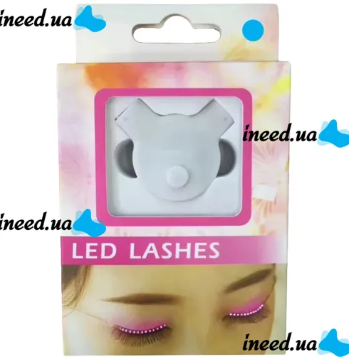 Накладні світлодіодні накладки для підсвічування вій LED RGB Lashes підсвічування очей, що світяться вії для фотосесії та вечірок від батарейки