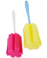 Універсальна губка з довгою ручкою Sponge Cleaning Remiling для миття пляшок і високих склянок, Кухонна убчатая щітка для чищення посуду
