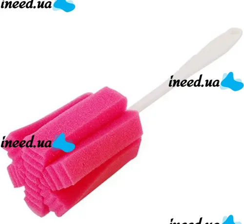 Універсальна губка з довгою ручкою Sponge Cleaning Remiling для миття пляшок і високих склянок, Кухонна убчатая щітка для чищення посуду