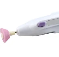 Wireless Manicure and Pedicure Cutter Salon Shaper 5 Nozzles, Manicure Set Nail Grinder Salon Shaper Battery Powered White