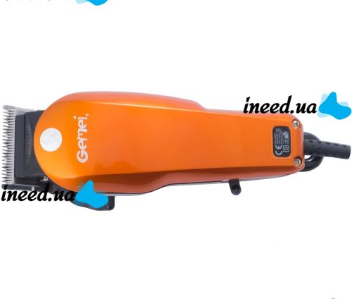 Профессиональная проводная машинка для стрижки волос Gemei GM-1005 4 насадки 15W, Триммер GM1005 с поворотным регулятором длины со съемными насадками