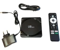 Smart TV Box U8 Mini 4Gb/32GB Android with remote control, 4K Android TV media player with built-in Wi-Fi module for TV Black