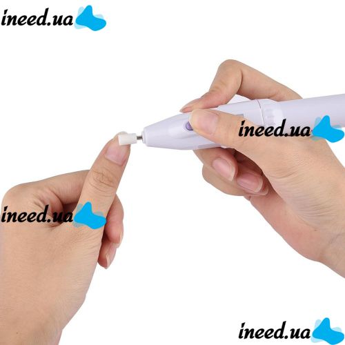 Wireless Manicure and Pedicure Cutter Salon Shaper 5 Nozzles, Manicure Set Nail Grinder Salon Shaper Battery Powered White
