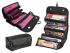 Cosmetics Storage Organizer Roll-N-Go Black Waterproof, Travel Women's Cosmetic Bag Roll-N-Go Black