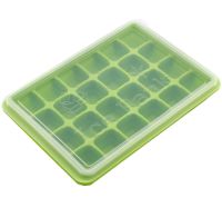Силіконова багаторазова форма Silicone Ice Cubes Make для заморозки льоду і шоколаду з кришкою на 24 осередки, Лоток піднос для зберігання льоду 24 кубика
