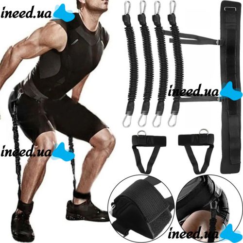 Tubular Resistance Trainer Vertical High Jump Trainer FI-3024 for Training Vertical Jumps Leg Expander and Squats for Fitness