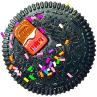 Silicone Oreo Pinch Family 6cm Oreo Cookie Squish antistress toy with hand tufts, Taba Oreo Squishy cookie crinkle for kids