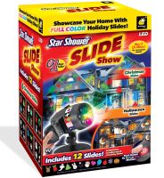 Новорічний вуличний лазерний проектор Star Slide Show зі знімними картриджами для вулиці і вдома Новорічна Вулична лазерна підсвітка 12 слайдів