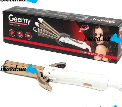 Multifunctional Triple Curling Iron Straightener Gemei GM-2962 4 in 1 iron Corrugation for straightening, styling and curling hair from the network 30W Kemei KM-8851