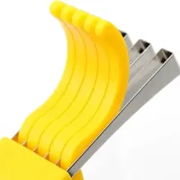 Ножницы-слайсер Bananenschneider ножницы для нарезки бананов, ручной кухонный слайсер, бананорезка из пищевого пластика для кухни Желтая