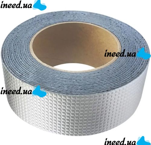Heavy duty aluminum coated adhesive tape Butyl Self-Adhesive 1.2mm x 5cm x 10m, Aluminum Waterproof Adhesive Foil Scotch 10m Silver