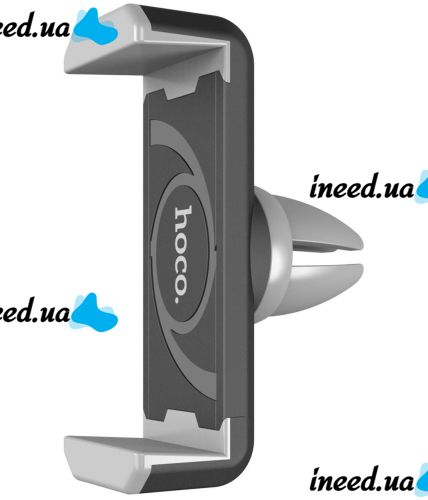 Universal Hoco CPH01 Phone Holder 5.5-8.5cm in Car Ventilation Deflector, Hoco Clip-on Car Holder in Smartphone Air Duct Grey