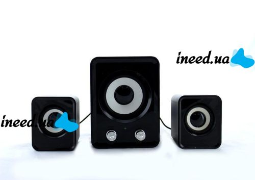 USB Speakers for PC Computer 2.1 Omega KTM44981 Adjustable MK-3 Black