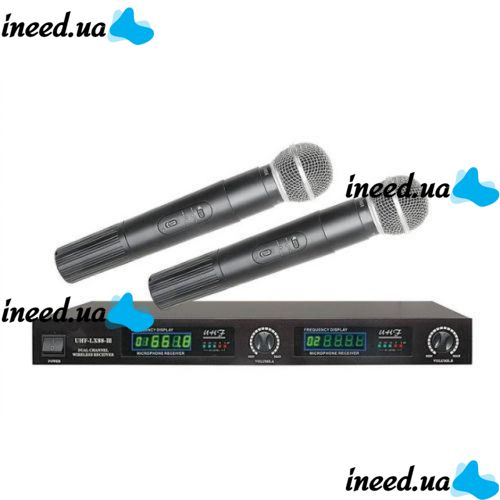 Радіосистема SHURE UHF LX 88 III, 2 бездротових мікрофона в кейсі