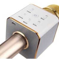 Бездротовий мікрофон караоке bluetooth Q7 Gold Золотий