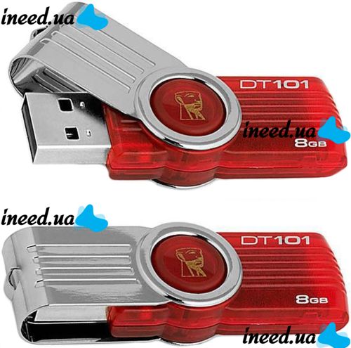 USB Flash 8GB флешка Kingston DataTraveler DT101 G2 флеш-накопичувач, карта пам'яті, USB-накопичувач для зберігання документів, фото і відео 8Гб