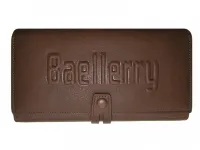 Чоловічий шкіряний гаманець клатч Baellerry Guero S1393 Brown для зберігання кредитних карт монет на змійці, чоловіче портмоне для купюр Коричневий