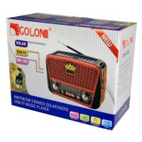 Portable Radio Receiver - MP3 Speaker Golon RX-456S Solar with Solar Panel