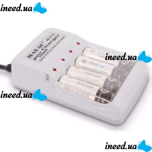 Charger with AAA Batteries Jiabao Digital Charger JB-212 AA/AAA