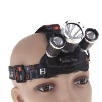 Bailong RJ-3000 T6 3 Led Bailong RJ-3000 T6 3 in 1 LED Triple Cordless RJ3000 Head Mounted Flashlight