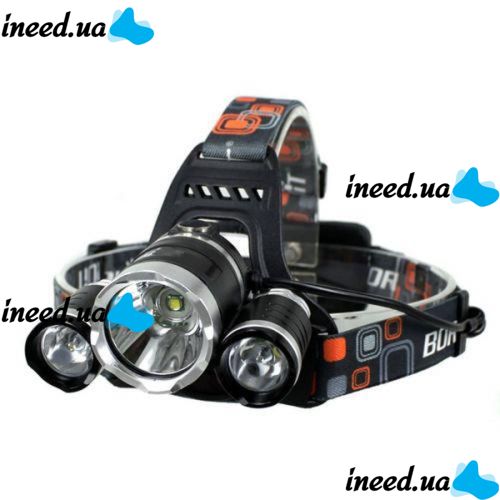 Bailong RJ-3000 T6 3 Led Bailong RJ-3000 T6 3 in 1 LED Triple Cordless RJ3000 Head Mounted Flashlight