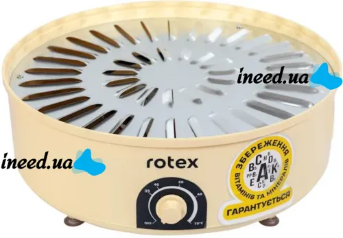 Электрическая сушилка ROTEX RD660-Y на 5 отсеков для сушки овощей и фруктов с терморегулятором 520W, Электросушилка дегидратор 20л для продуктов