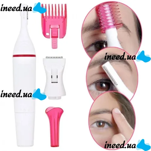 Women's electric trimmer Veet Sensitive Precision Expert epilator for face and body, electric shaver with replaceable nozzles Sweet Sensitive