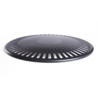 Non-stick round Frying Pan Grill grill for a 32 cm kitchen stove, Grill Lid made of durable material for frying meat and vegetables Black