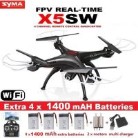 Radio-controlled quadcopter Syma X5SW-1 Black,White HD+ FPV with HD WI-FI camera on the remote control