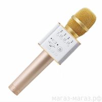 Бездротовий мікрофон для караоке Tuxun Q9 Black, Pink, Gold з чохлом