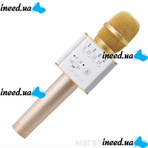 Бездротовий мікрофон для караоке Tuxun Q9 Black, Pink, Gold з чохлом