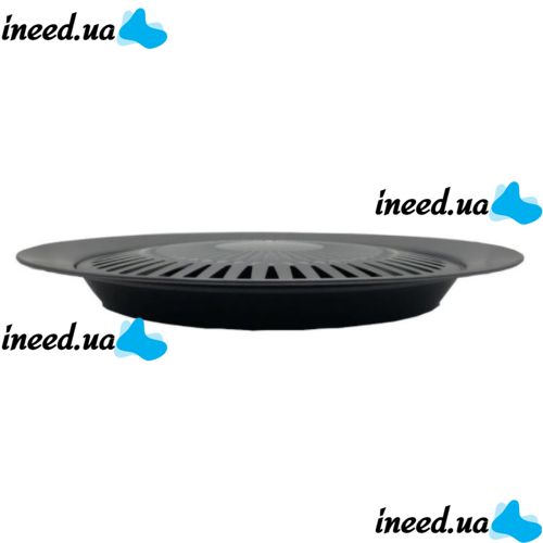 Non-stick round Frying Pan Grill grill for a 32 cm kitchen stove, Grill Lid made of durable material for frying meat and vegetables Black