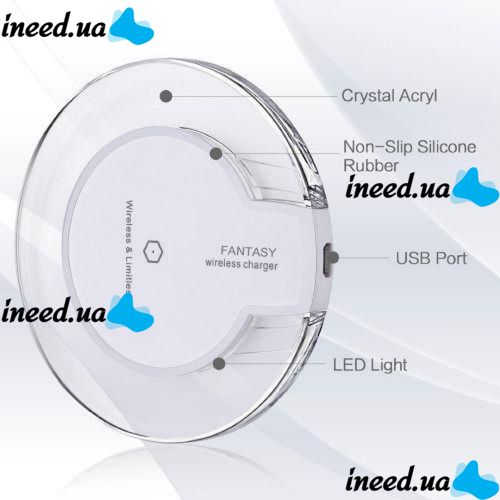 Qi Transmitter Wireless Charging for Phone Fantasy Wireless Charge K9 White