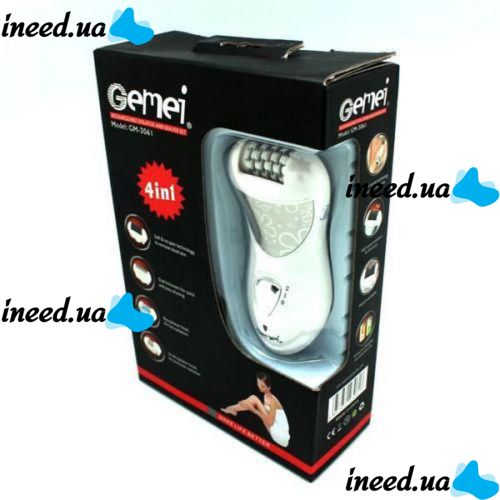 Епілятор GEMEI GM-3061 4 в 1 з бритвеною насадкою