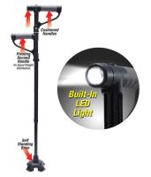 Folding Cane with Flashlight Second Handle EZ Up Cane