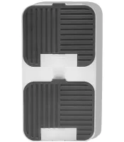 Wall-mounted Soap Organizer Flip Lid Drain Soap Box with 2 compartments with hinged lids, Double Hinged soap Dish with drain to the bathroom wall