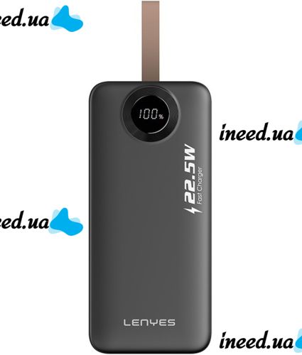 Lenyes PX387D 30000mAh 22.5W LED Display Portable Charger Power Bank Lenyes PX387D 30000mAh 22.5W External Battery POVBANK USB TYPE-C for Phone Charging