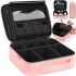 Niceland Beauty box MAG-590 Cosmetics Storage Organizer with Carrying Handle, Travel Waterproof Cosmetic Bag, Pink Beauty Case