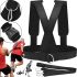 Sports Belts for Body Strength Training Fitness Sled Harness Vest Acceleration Harness with Rings Fitness Belt for Sports Black