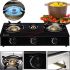 Table gas taganok Besse F-1 with 3 burners, Glass three-burner gas stove with piezo ignition, Gas Hob Black