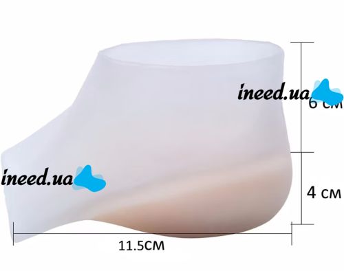 Silicone half insoles Fastlaces ZGD-4 for heel to increase height 4 cm, Gel insoles overlays supinator silicone socks