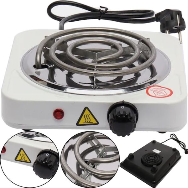 Электрическая настольная спиральная плита на одну конфорку Hot Plate JX-1010B 1000W, Одноконфорочная электроплита 1000Вт с термостатом на 5 положений