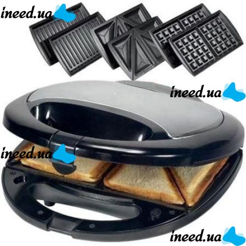Sandwich Maker Roaster Sandwich Maker Toaster 3 in 1 Domotec MS-0770