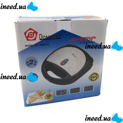 Sandwich Maker Roaster Sandwich Maker Toaster 3 in 1 Domotec MS-0770