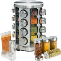 Spice Carousel R66-16 Spice Carousel with 16 compartments on a rotating stand. Steel set, stand, spice jars for 16 containers
