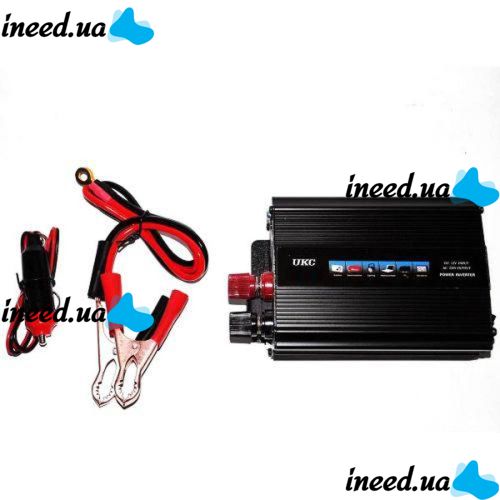 Перетворювач напруги інвертор 12-220V UKC AC/DC 300W SSK інвертор в коробці