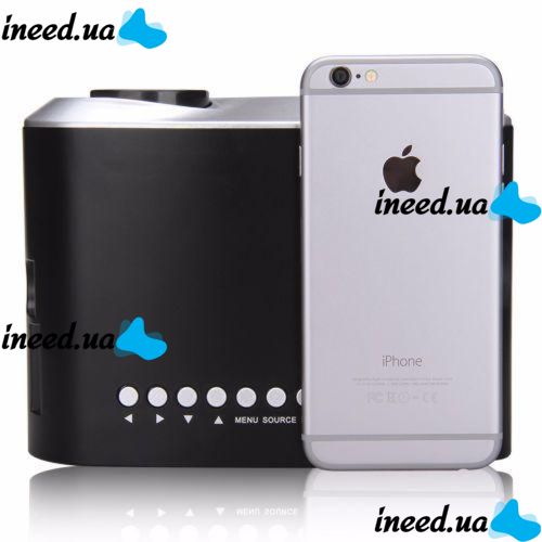Portable Multimedia Projector with Speaker Led Projector RD-802 Black
