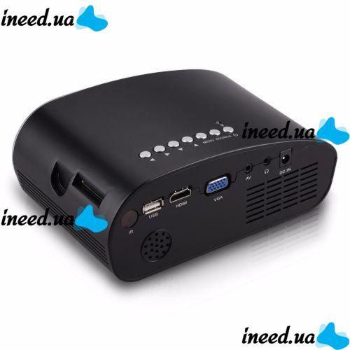 Portable Multimedia Projector with Speaker Led Projector RD-802 Black