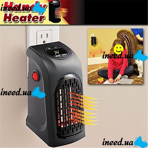 Термовентилятор Rovus Handy Heater 400W Черный, Электрический тепловентилятор, дуйка, обогреватель